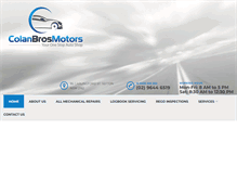 Tablet Screenshot of colanbrosmotors.com.au